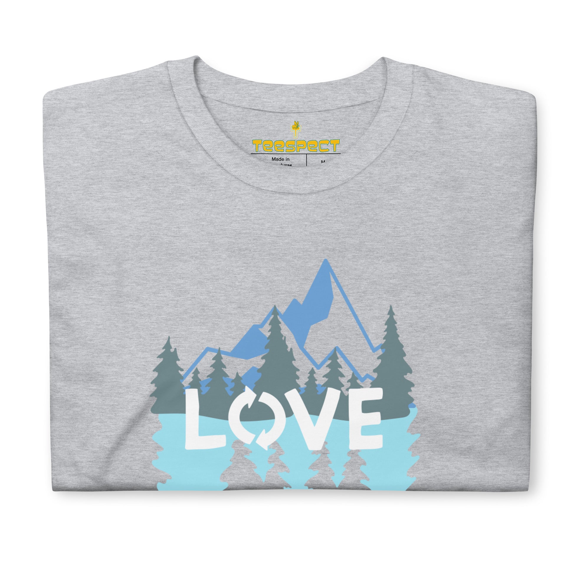 LOVE Nature Mountains Short-Sleeve Unisex T-Shirt TeeSpect