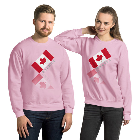 Elegant Maple Leaf Canada Unisex Crew Neck Sweatshirt TeeSpect