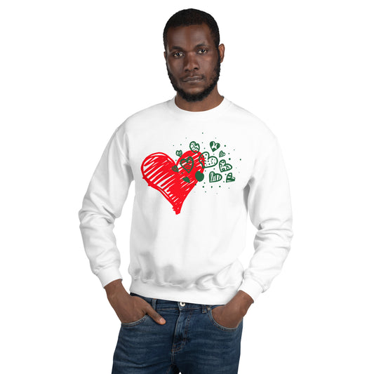 Sweetheart Hearts Unisex Crew Neck Sweatshirt TeeSpect