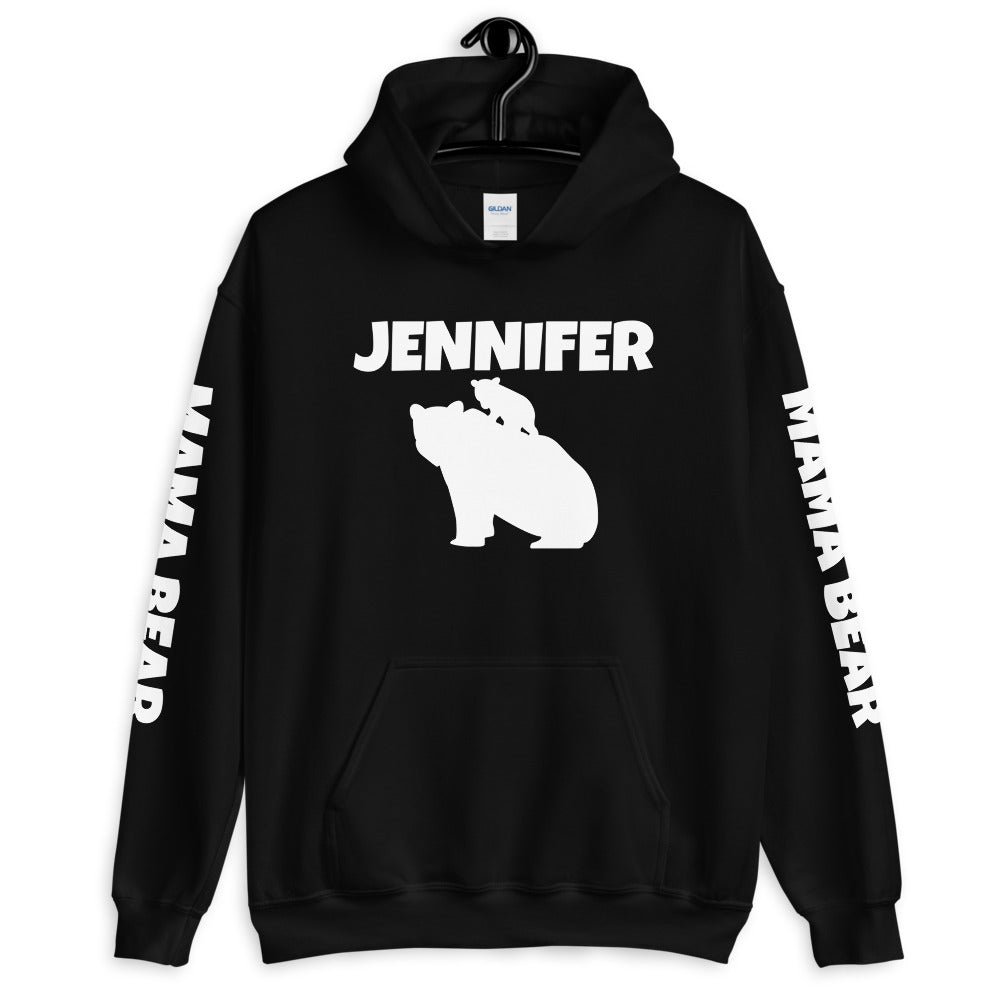 Custom Name Bold Mama Bear Personalized Unisex Heavy Blend Hoodie | Gildan 18500 TeeSpect