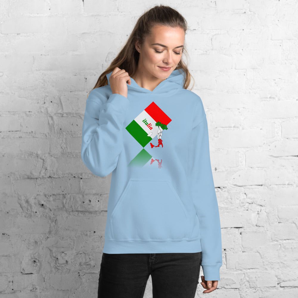 Elegant Italia - Italy Flag And Map Unisex Soft Feel Heavy Blend Hoodie TeeSpect