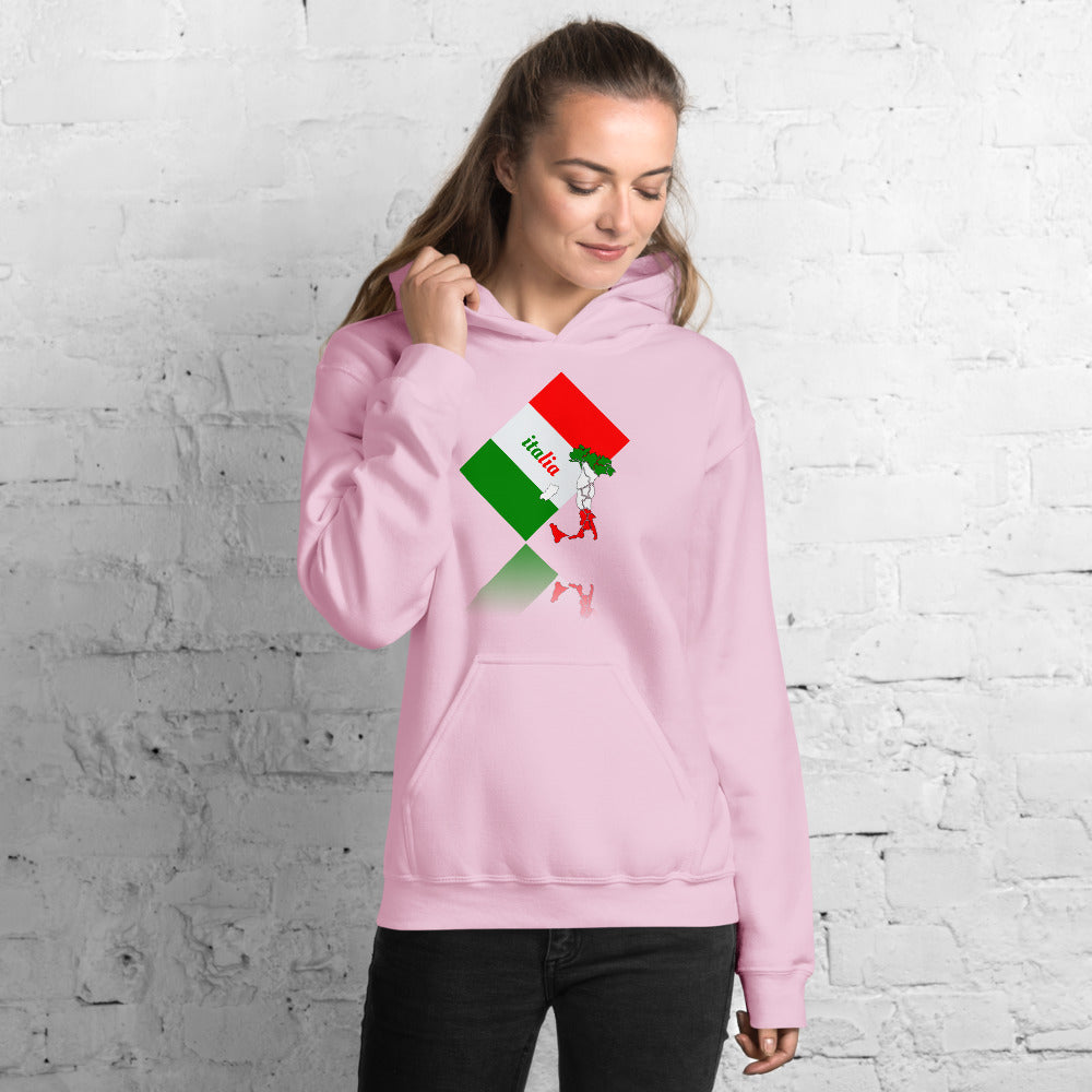 Elegant Italia - Italy Flag And Map Unisex Soft Feel Heavy Blend Hoodie TeeSpect