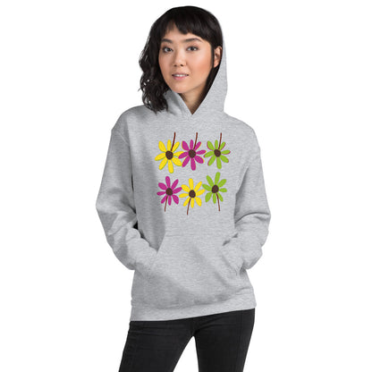 Colourful Hand Drawn Flower Petals Unisex Heavy Blend Hoodie Sweatshirt TeeSpect