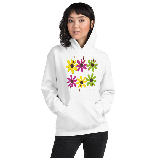 Colourful Hand Drawn Flower Petals Unisex Heavy Blend Hoodie Sweatshirt TeeSpect