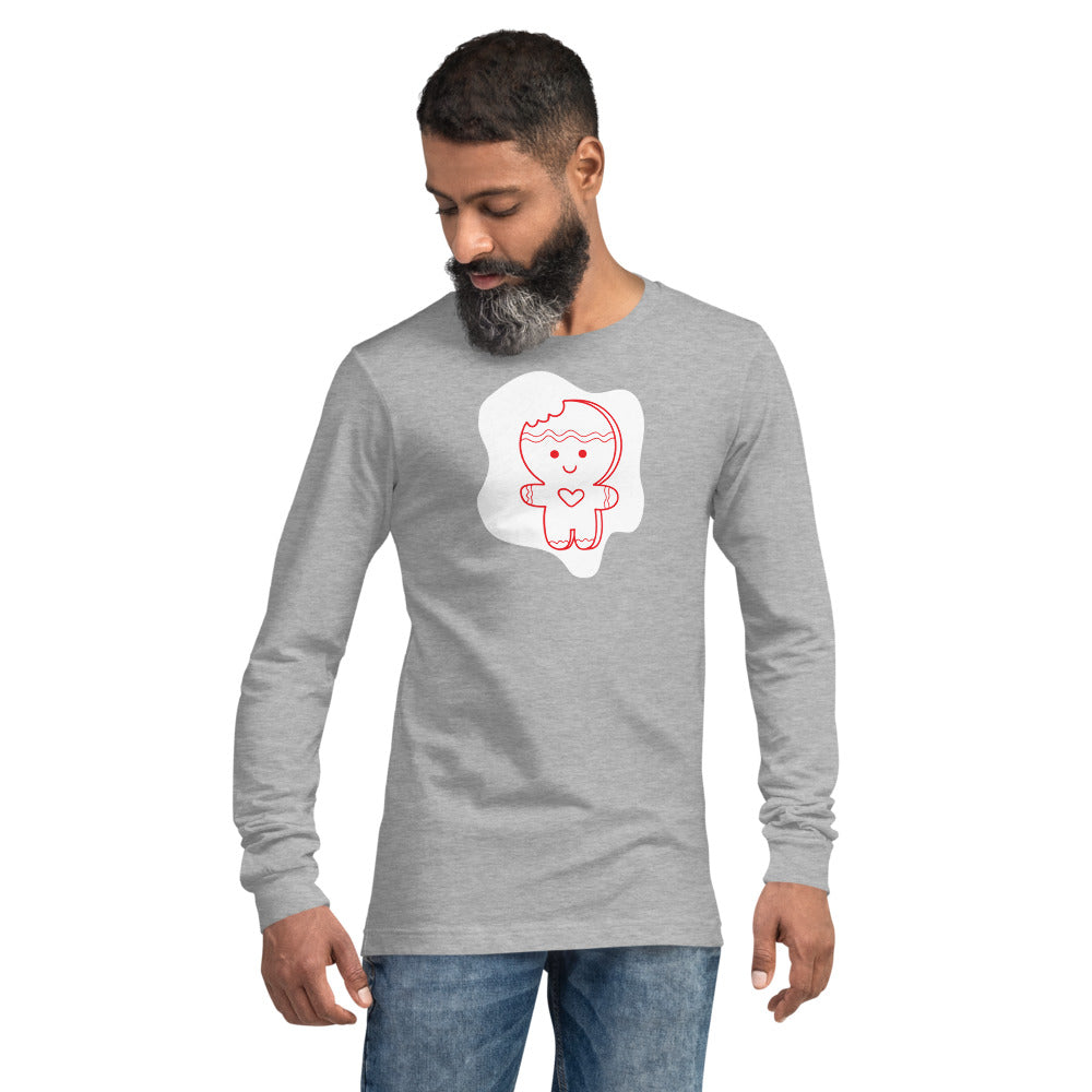 Gingerbread Man Bite Me Unisex Long Sleeve Tee TeeSpect
