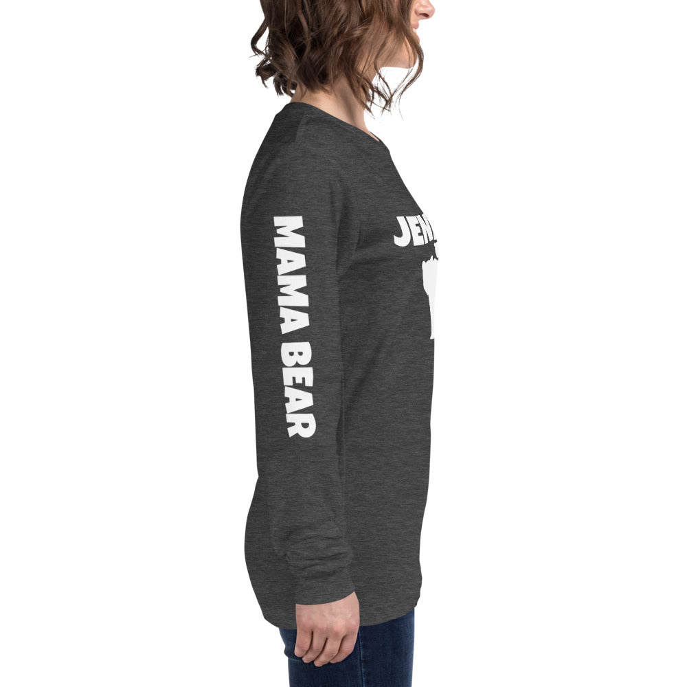 Custom Name Bold Mama Bear Personalized Unisex Long Sleeve Tee - Bella + Canvas 3501 TeeSpect
