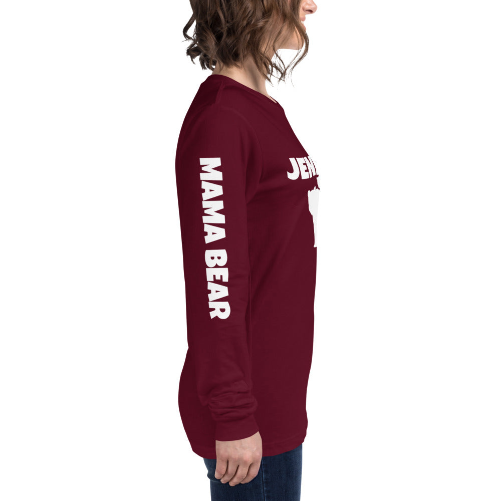 Custom Name Bold Mama Bear Personalized Unisex Long Sleeve Tee - Bella + Canvas 3501 TeeSpect