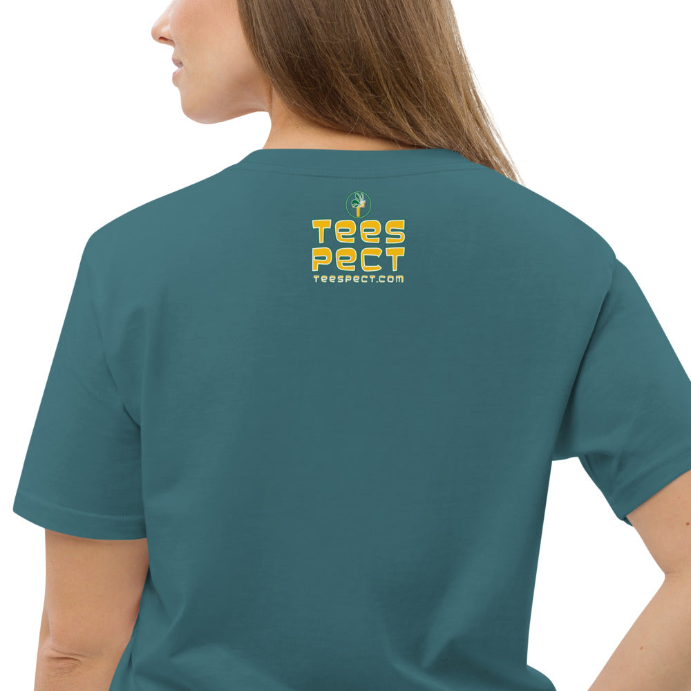 Happy Holiday Tweet Blue Unisex Organic Cotton T-Shirt TeeSpect