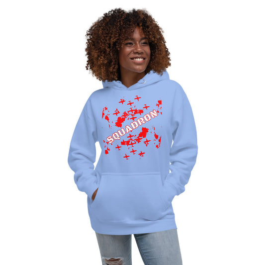 Custom Text Unisex Premium Hoodie Fighter Plane Squadron | Cotton Heritage M2580 TeeSpect