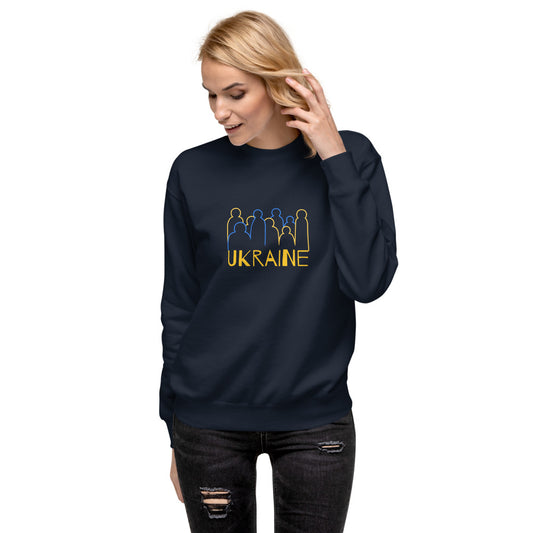 Ukraine Crowd Unisex Premium Sweatshirt TeeSpect