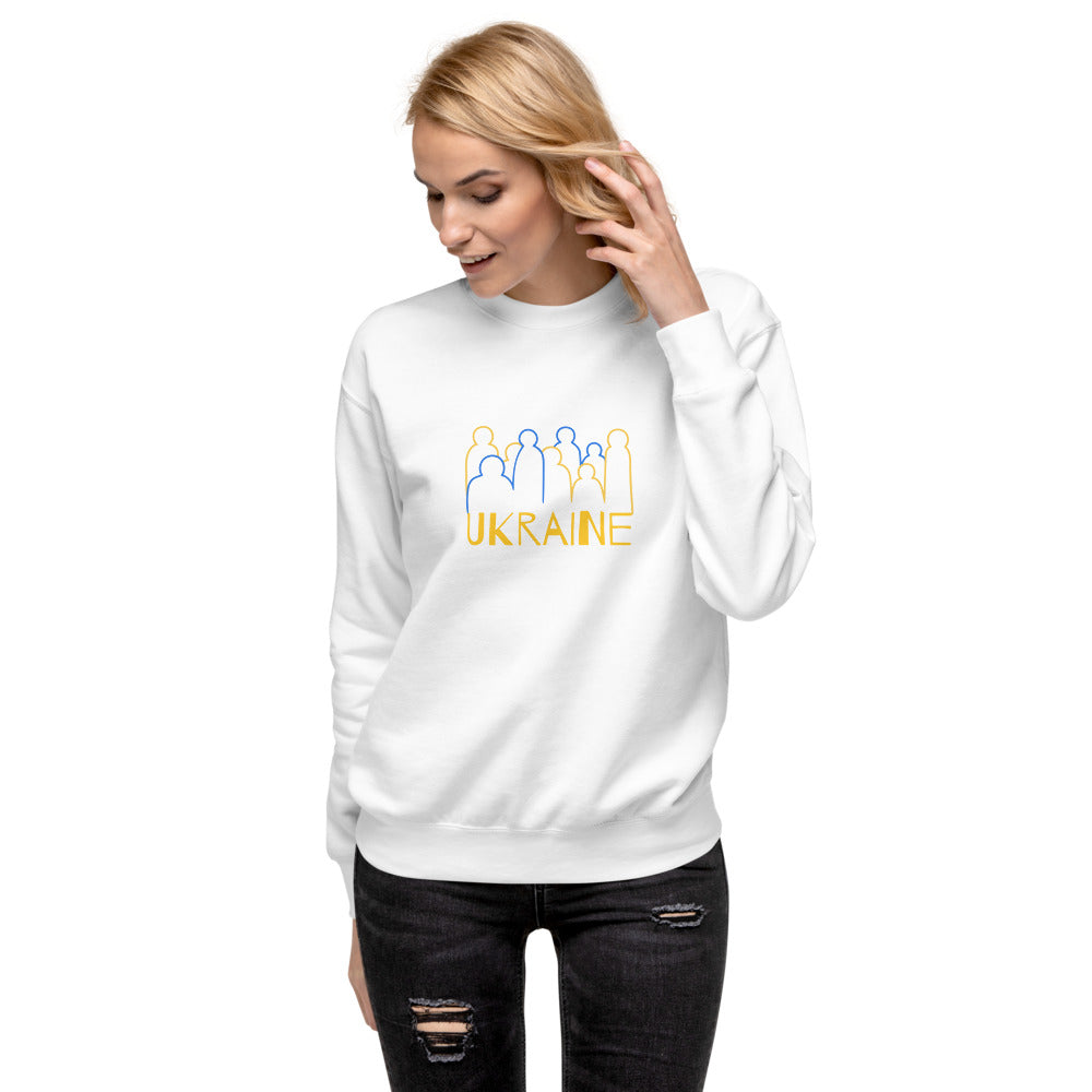 Ukraine Crowd Unisex Premium Sweatshirt TeeSpect