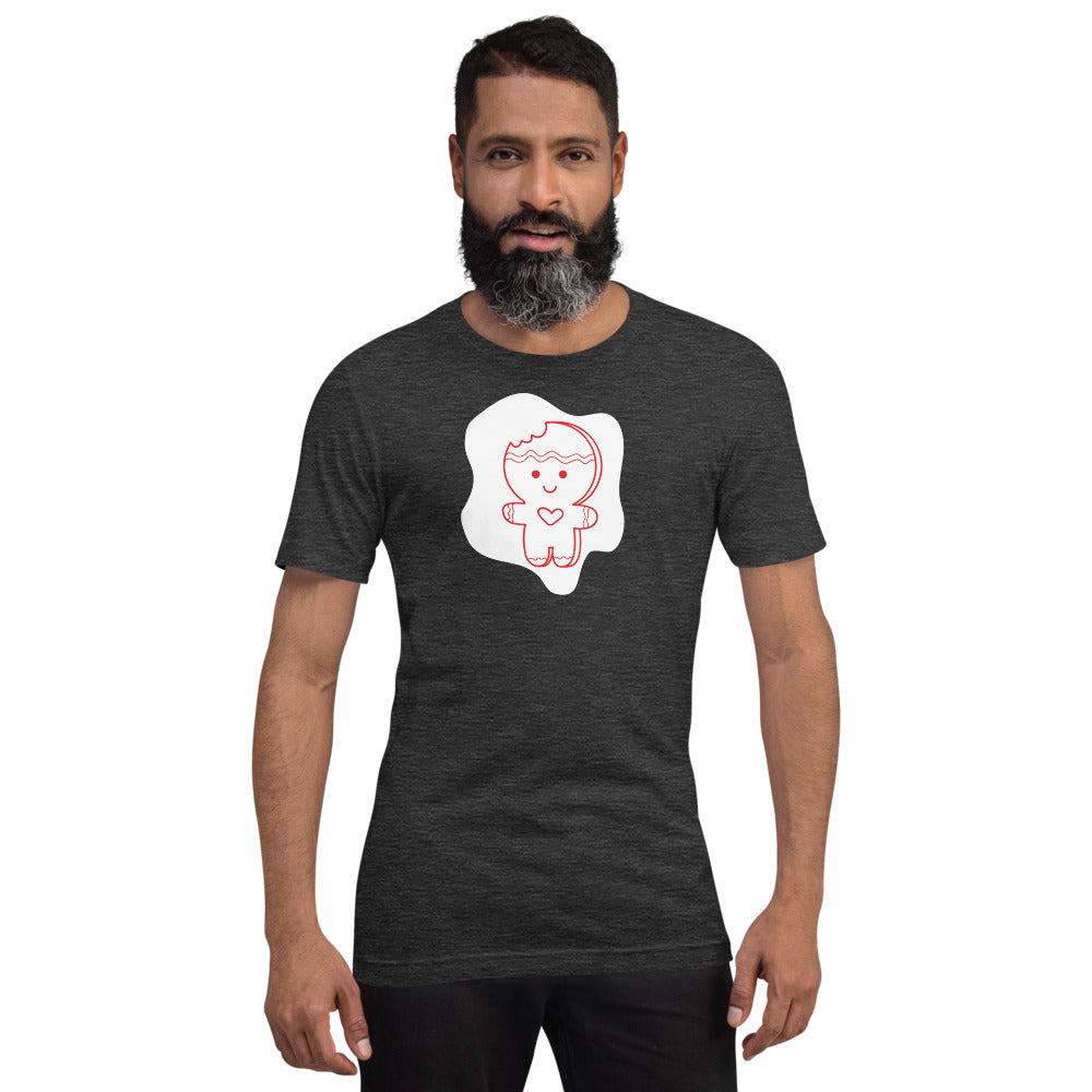 Gingerbread Man Bite Me Unisex Staple T-Shirt TeeSpect