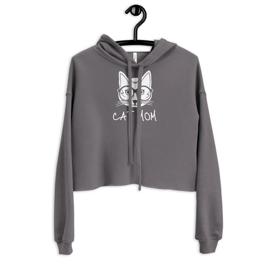 Cat Mom Women's Cropped Hoodie TeeSpect