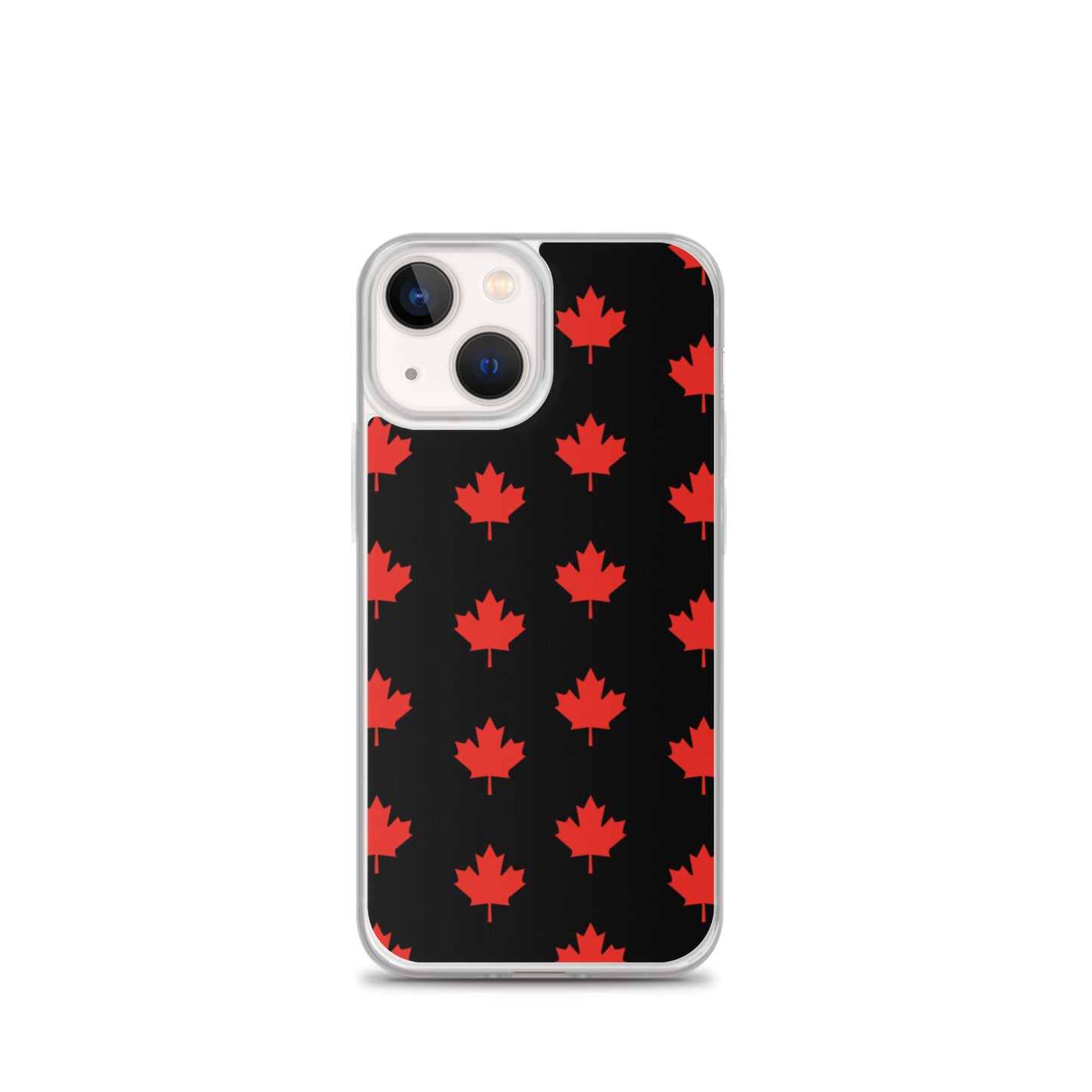 Coque iPhone noire à feuilles d'érable