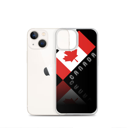 Élégant étui noir pour iPhone Maple Leaf Canada