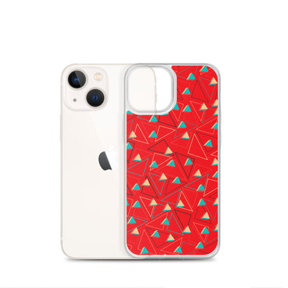 Rouge confit triangulaire Coque et skin adhésive iPhone