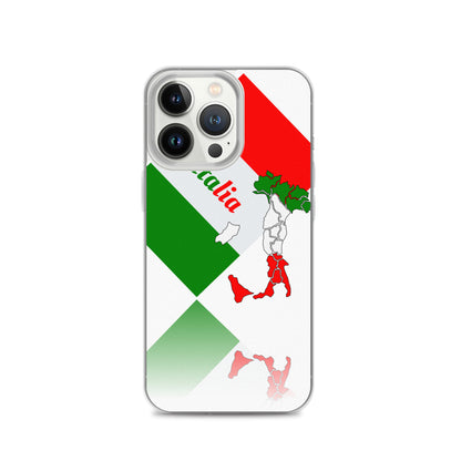 Elegant Italia - Bandera y mapa de Italia Funda blanda para iPhone