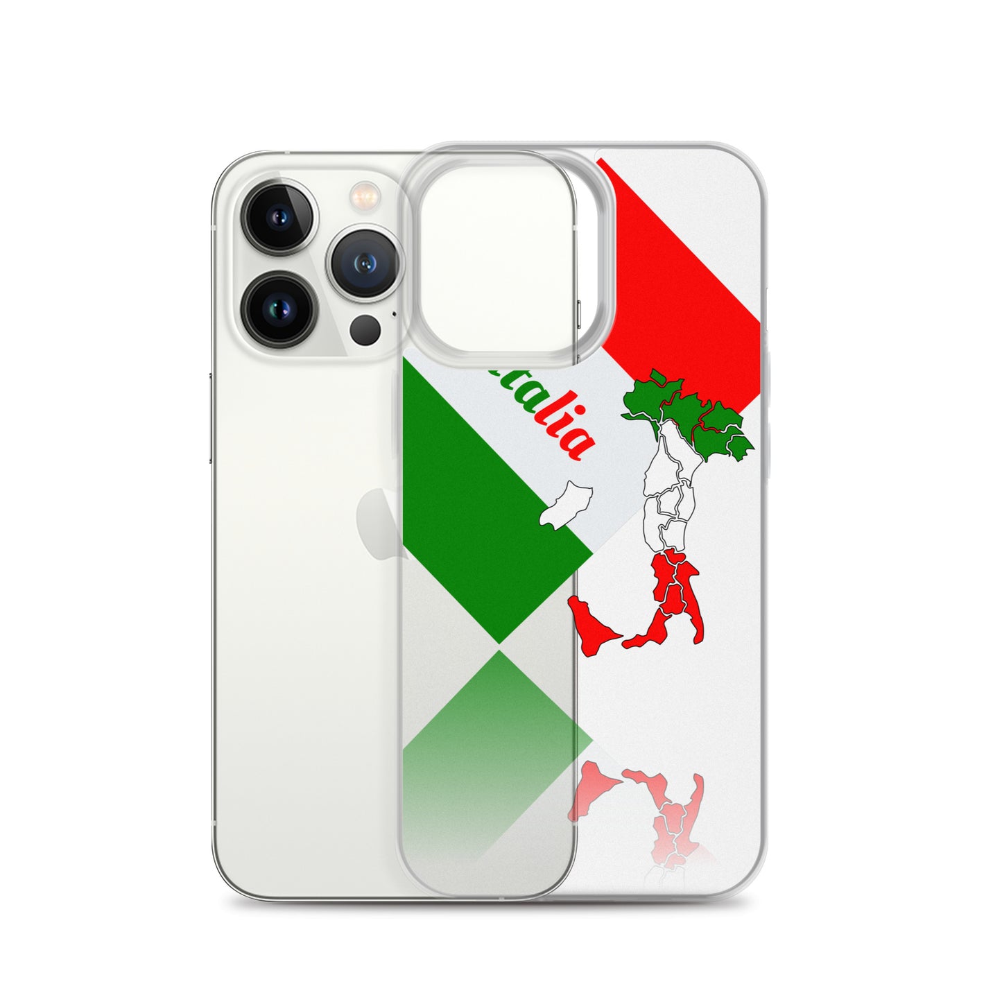 Italia élégante - Drapeau de l'Italie et carte claire Coque et skin adhésive iPhone
