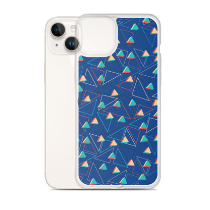 Bleu confit triangulaire Coque et skin adhésive iPhone