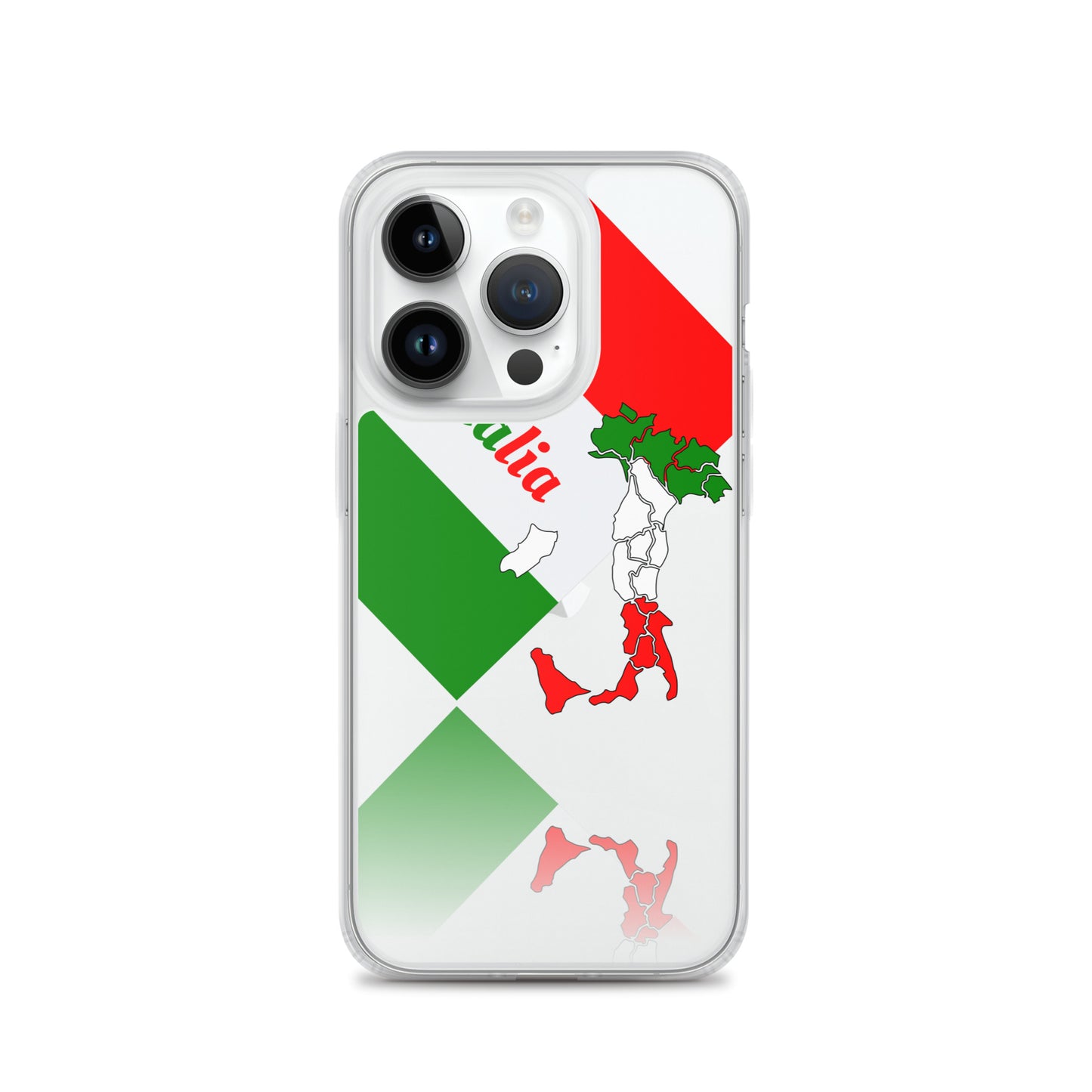 Vinilo o funda para iPhone Elegant Italia - Bandera y mapa de Italia Clear