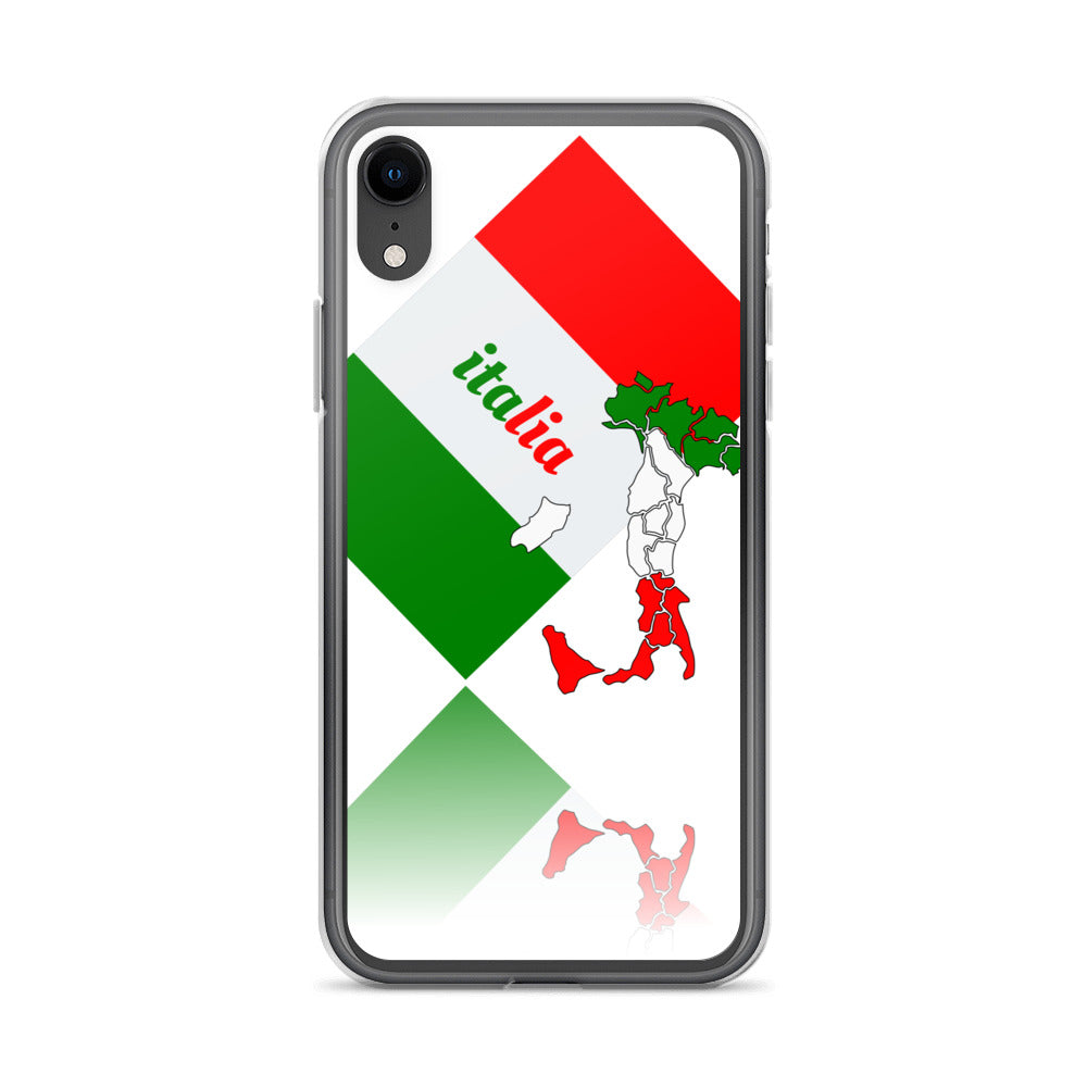 Elegant Italia - Bandera y mapa de Italia Funda blanda para iPhone