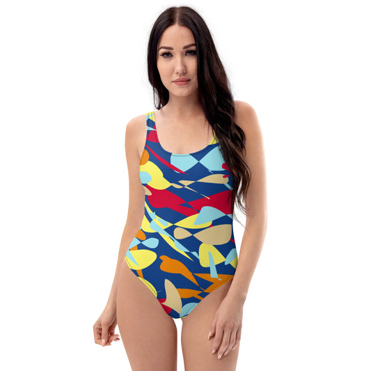 When Confused Saphire One-Piece Swimsuit TeeSpect