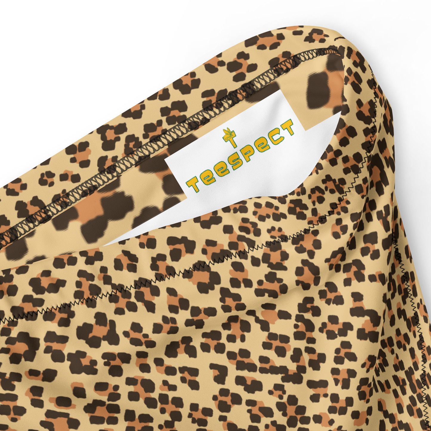 Leopardo en parte inferior de bikini reciclada de talle alto