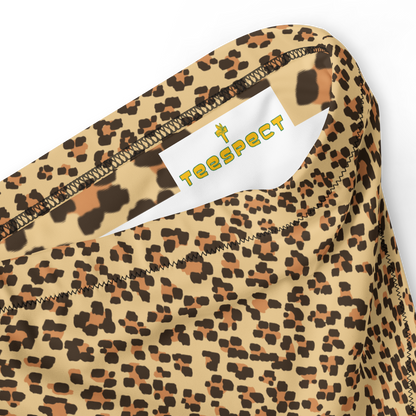 Bas de bikini taille haute recyclé léopard sur