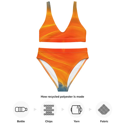 Bikini de talle alto reciclado City Orange