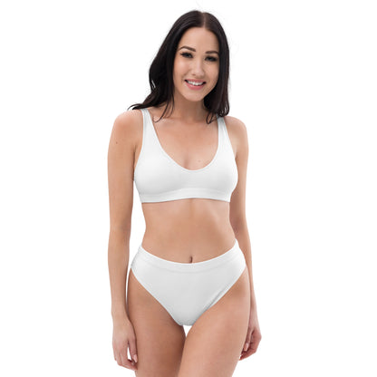 Bikini taille haute recyclé blanc