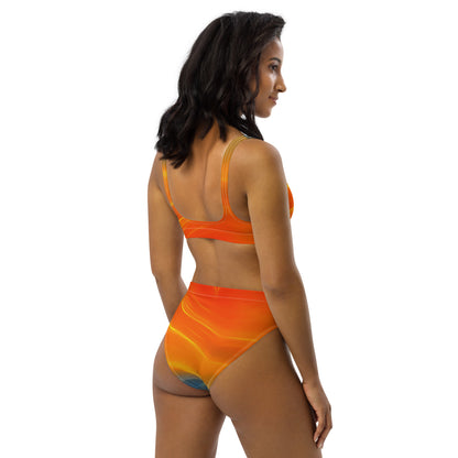 Bikini de talle alto reciclado City Orange