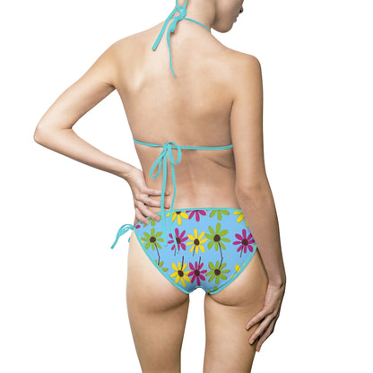 Women's Colourful Flower Petals Bikini Swimsuit TeeSpect