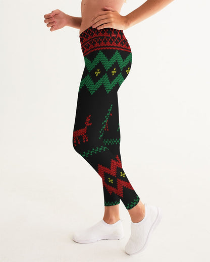 Christmas Merry Sweatshirt (Sweater) Black Women's Yoga Pants TeeSpect