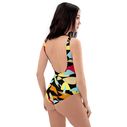 When Confused Black One-Piece Swimsuit TeeSpect