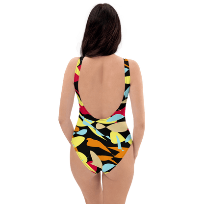 When Confused Black One-Piece Swimsuit TeeSpect