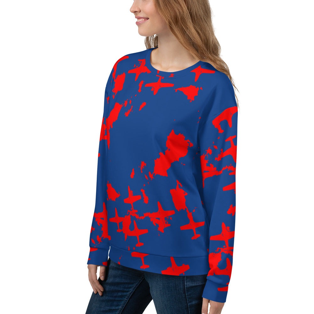 Fighter Plane Squadron Soft Cotton Brushed Fleece Unisex Sweatshirt TeeSpect