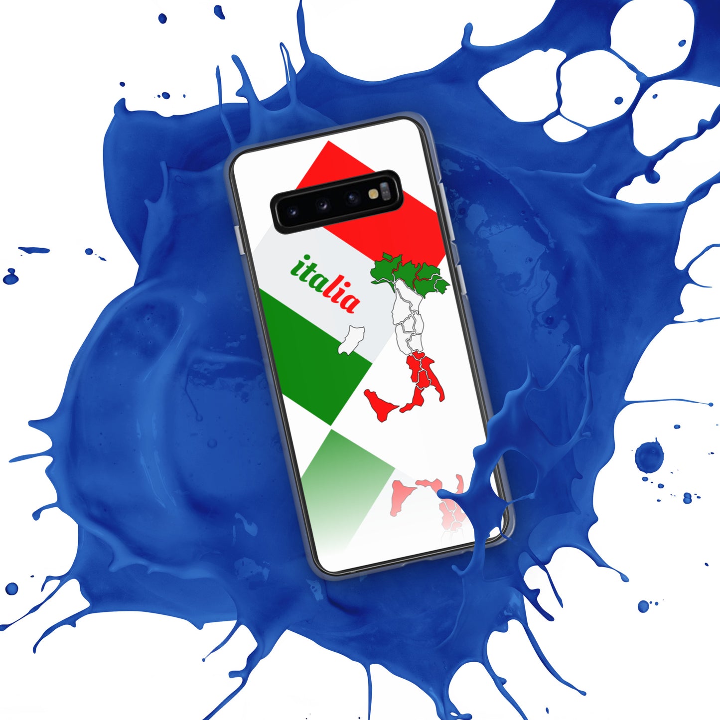 Elegant Italia - Bandera y mapa de Italia Funda blanca para Samsung