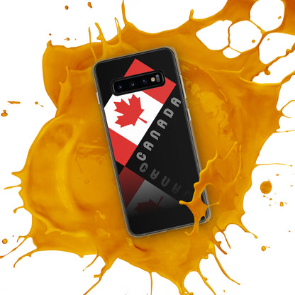 Elegante funda negra para Samsung Maple Leaf Canada