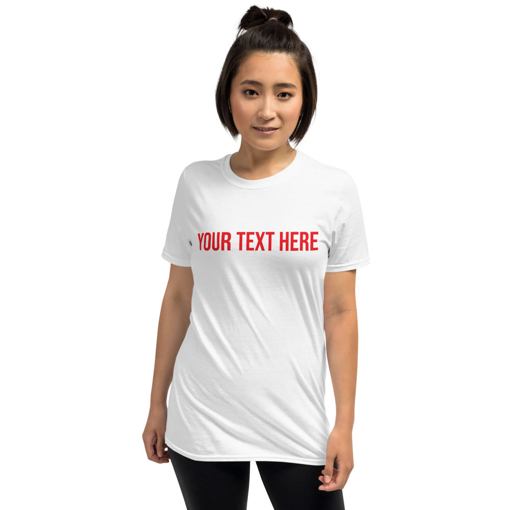 Custom Text - Name Personalized Unisex Basic Softstyle T-Shirt | Gildan 64000 TeeSpect