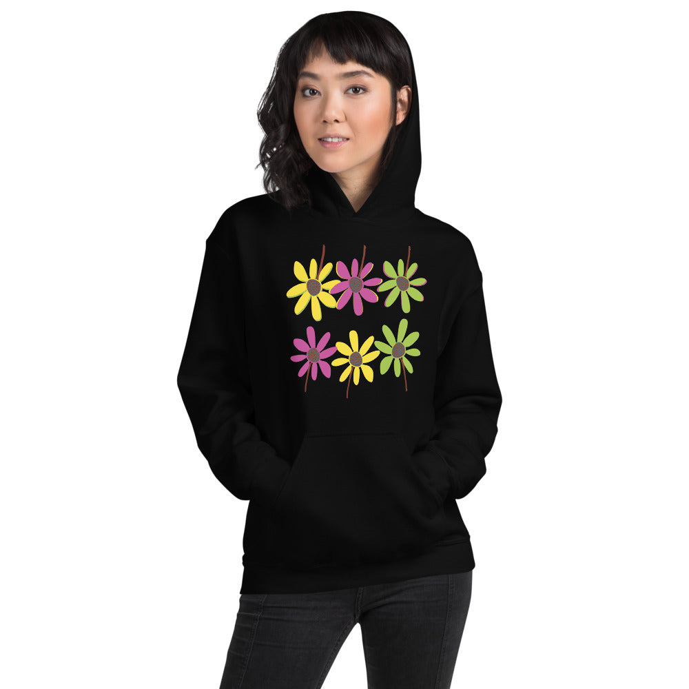 Colourful Hand Drawn Flower Petals Unisex Heavy Blend Hoodie Sweatshirt TeeSpect