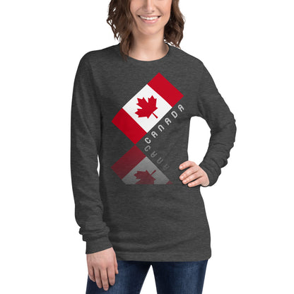 Elegant Maple Leaf Canada Unisex Long Sleeve Tee TeeSpect
