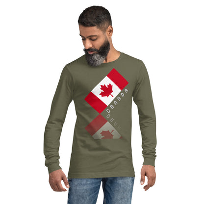 Elegant Maple Leaf Canada Unisex Long Sleeve Tee TeeSpect