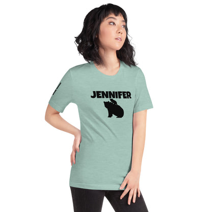 Custom Name Bold Mama Bear Personalized Pastel Unisex Short-Sleeve Staple T-Shirt TeeSpect
