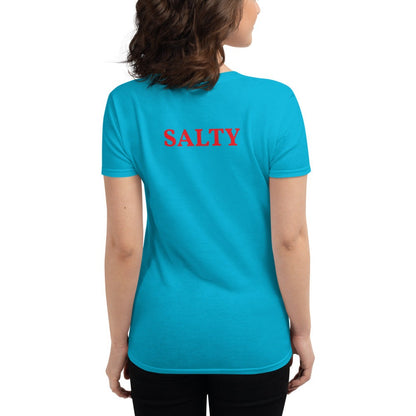 Custom Text Front And Back Personalize Women's Fashion Fit T-Shirt | Gildan 880 TeeSpect